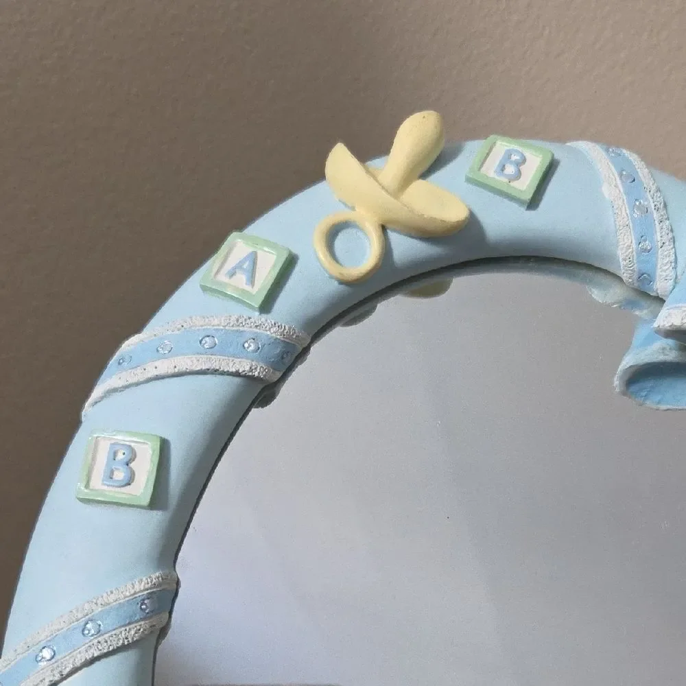 Blue Heart-Shaped Baby Mirror